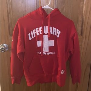 Red Lifeguard Hoodie from Ft.Meyers, Florida